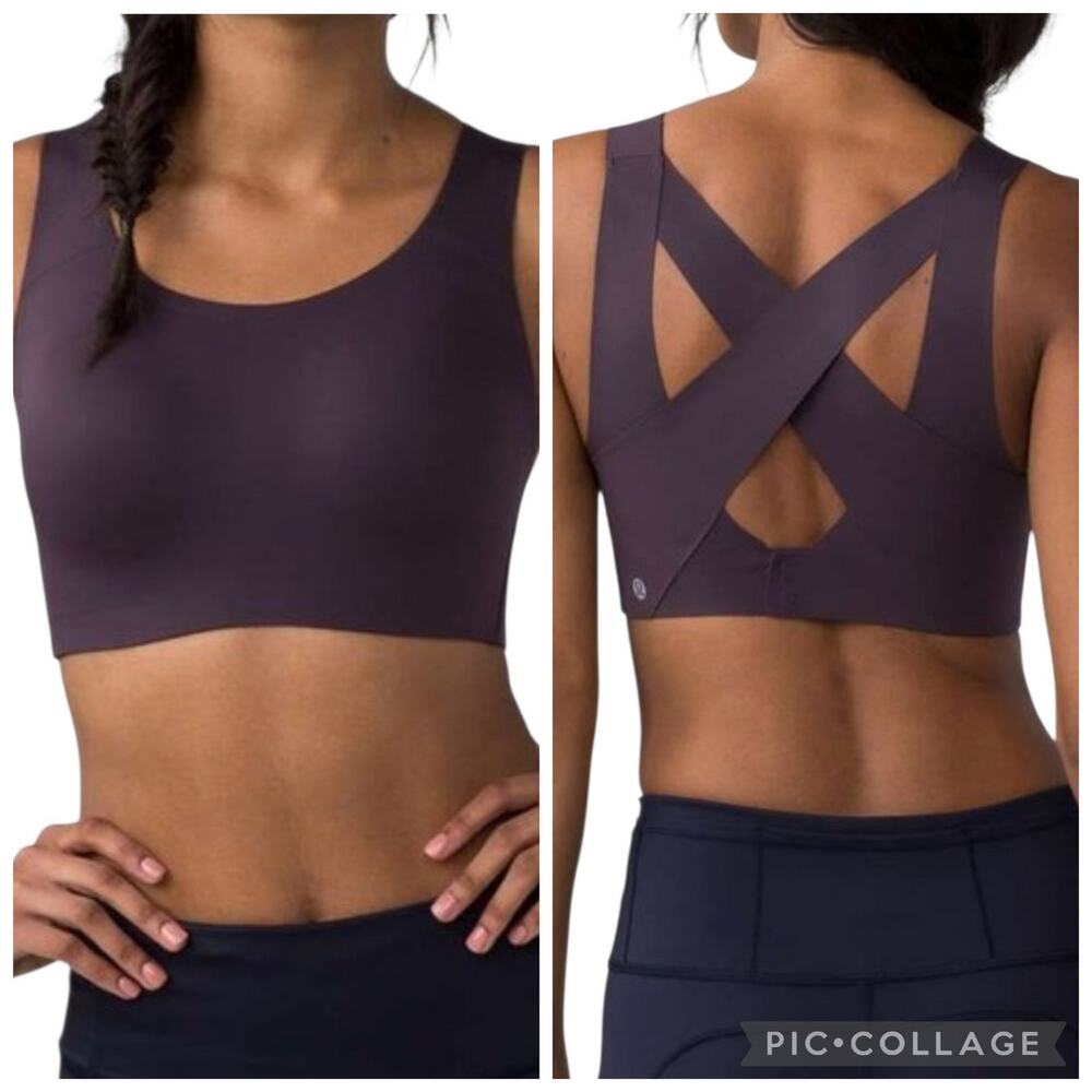 Lululemon Athletica Enlite Bra in Black Currant Style #W2CGKS Size 34DD